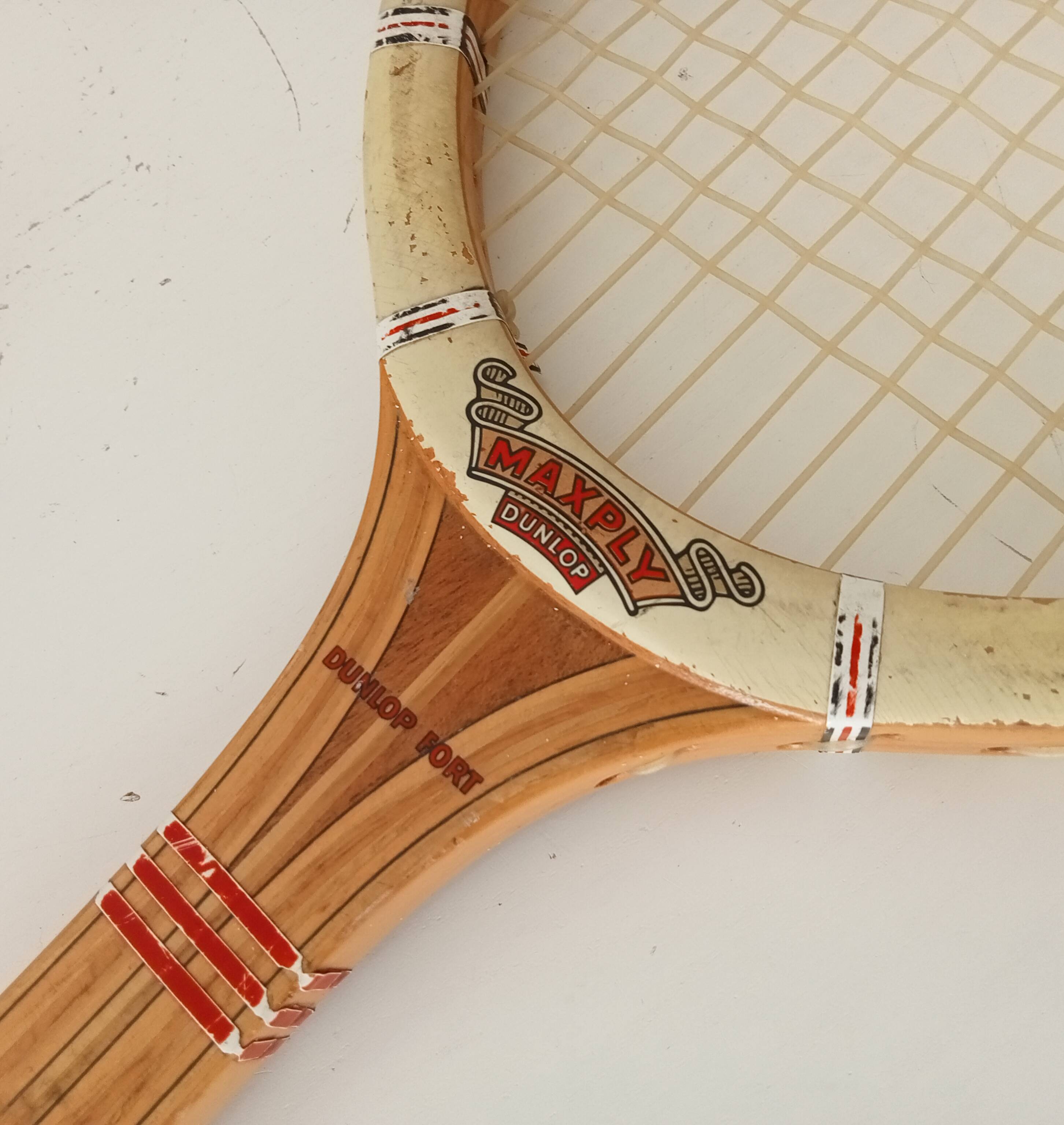 Vintage wooden tennis racket Dunlop Maxply Fort