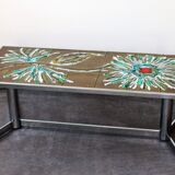 Ceramic and chrome coffee table