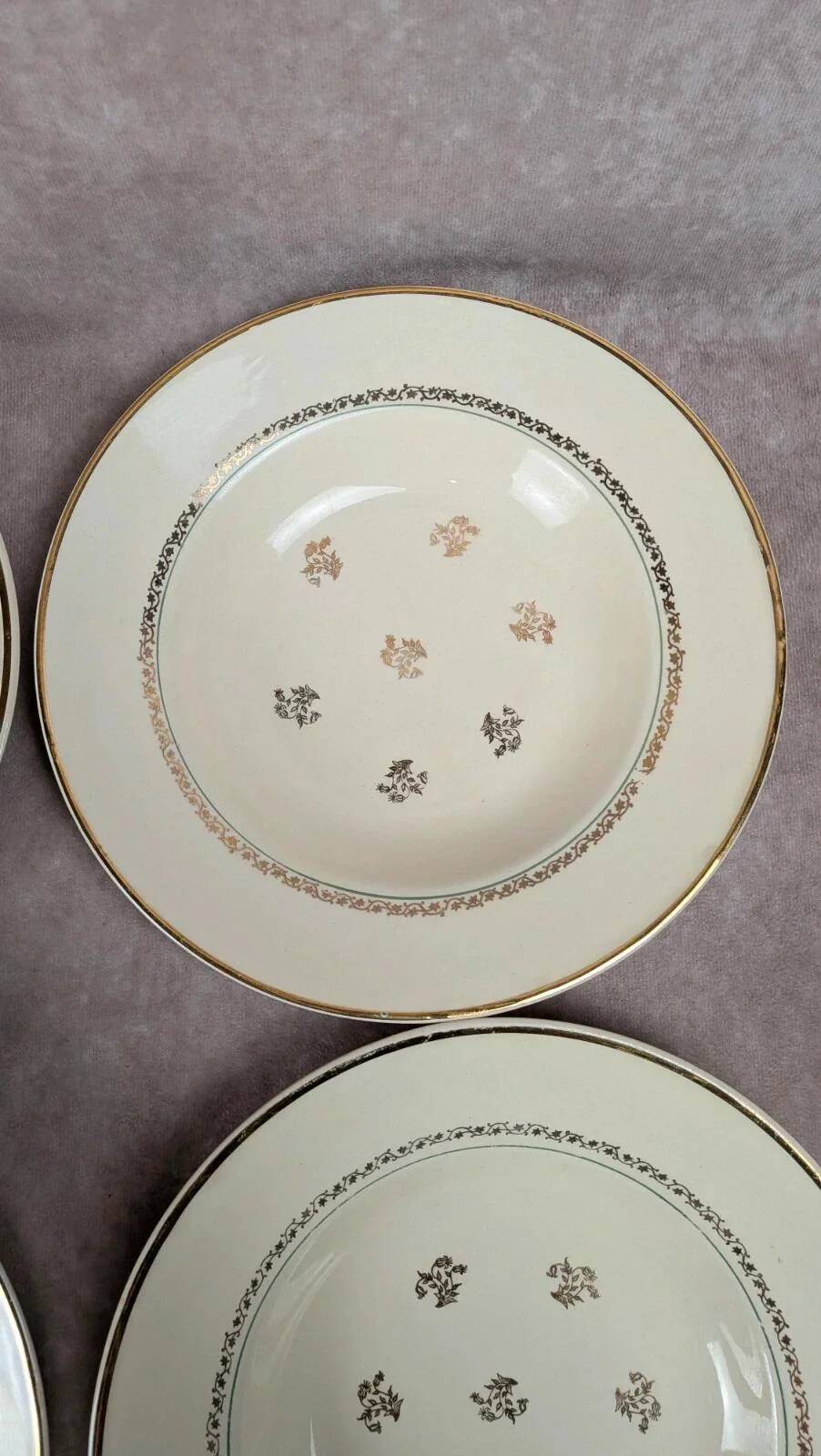 Set of 6 Gien deep plates