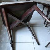 4 chairs Charles Ramos 60s solid beech