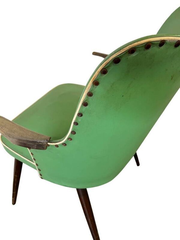 Chaise rockabilly verte vintage