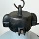 Industrial Grey Enamel Factory Lamp with Cast Iron Top, 1960s