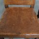 Set of 2 Wooden and Sheepskin Leather Dining Chairs from the Early 1900s