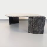 Vintage grey marble coffee table from the 1970s.