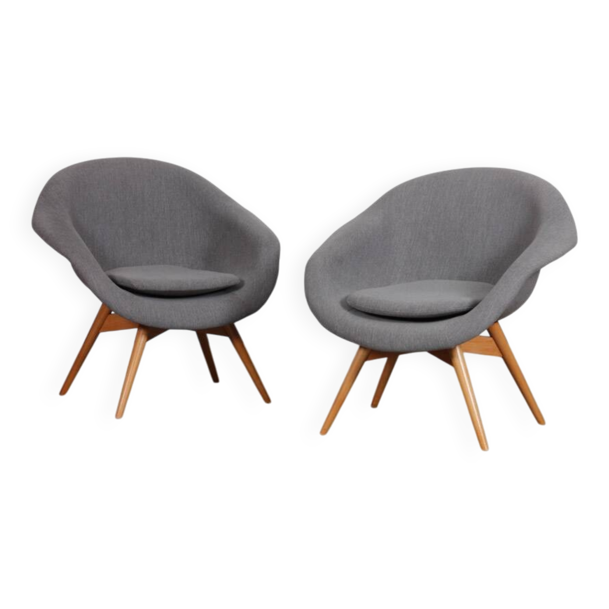 Pair of vintage armchairs by Miroslav Navratil, 1960