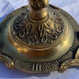 Pair of bronze cherub candlesticks 19th