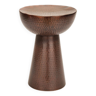 Handmade Side End Accent Table End Table with Hammered Design, Side Table 1