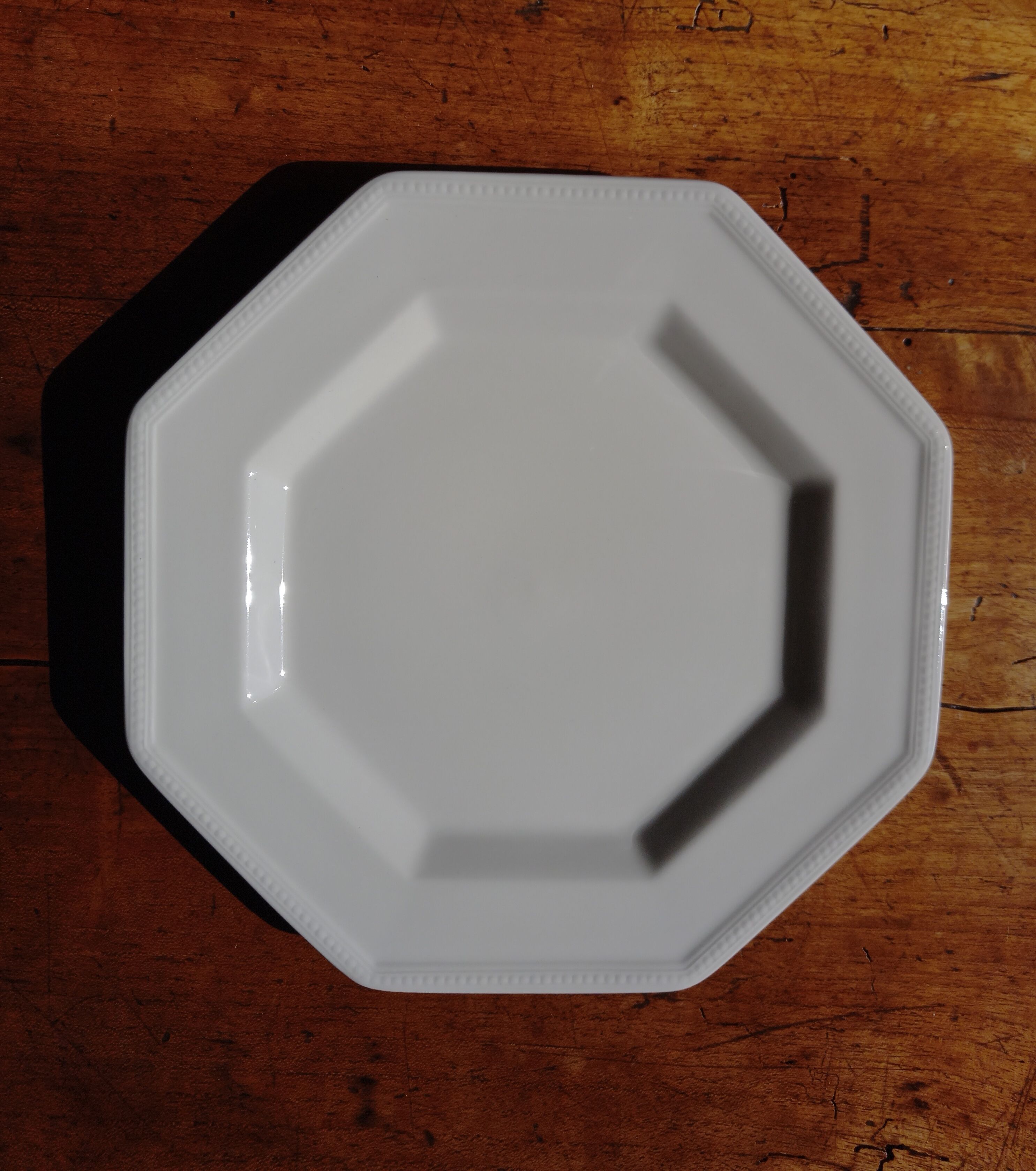 6 white octagonal dessert plates Johnson Brothers Heritage (ø 19.5 cm)