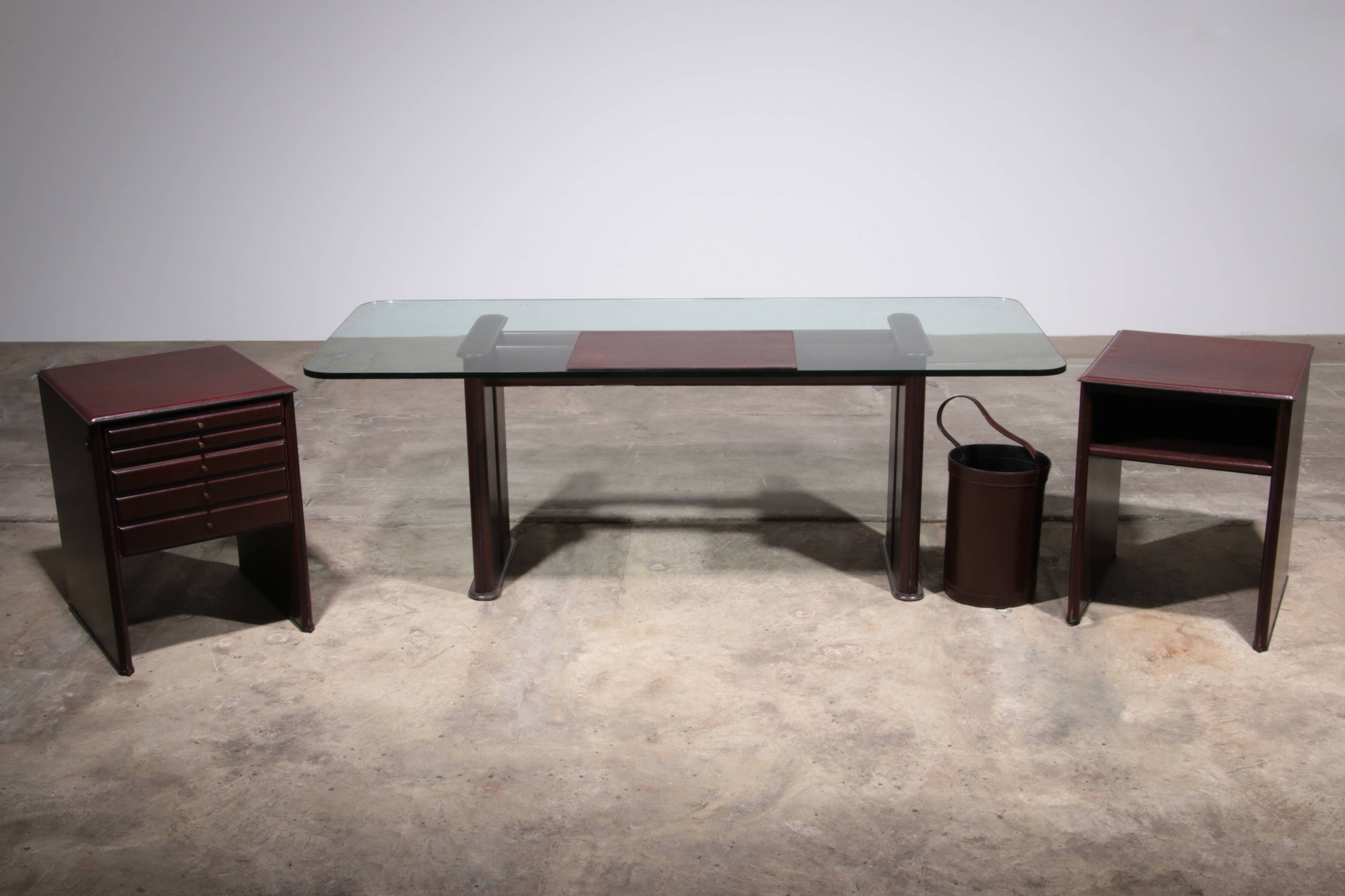 Italian Design Desk by Tito Agnoli for Matteo Grassi or a office set