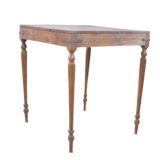 Burmese teak bridge game table