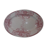 Plat ovale en faïence Luneville Kafere & Guerin
