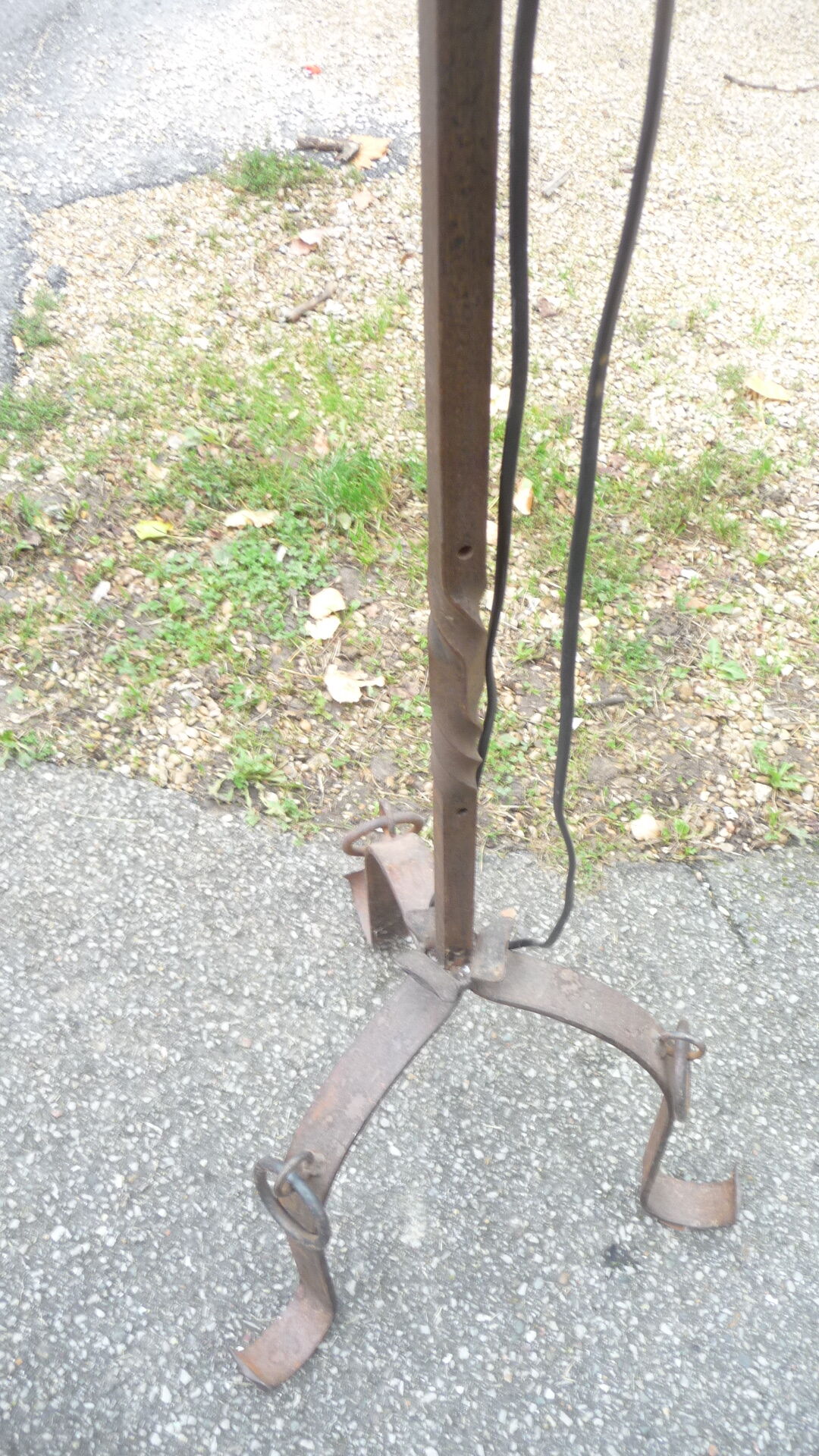 Wrought iron lamppost