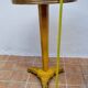 Vintage Thonet bistro table in yellow lacquered metal and Formica top