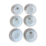 Arcopal set of 6 dessert plates scented pea pattern