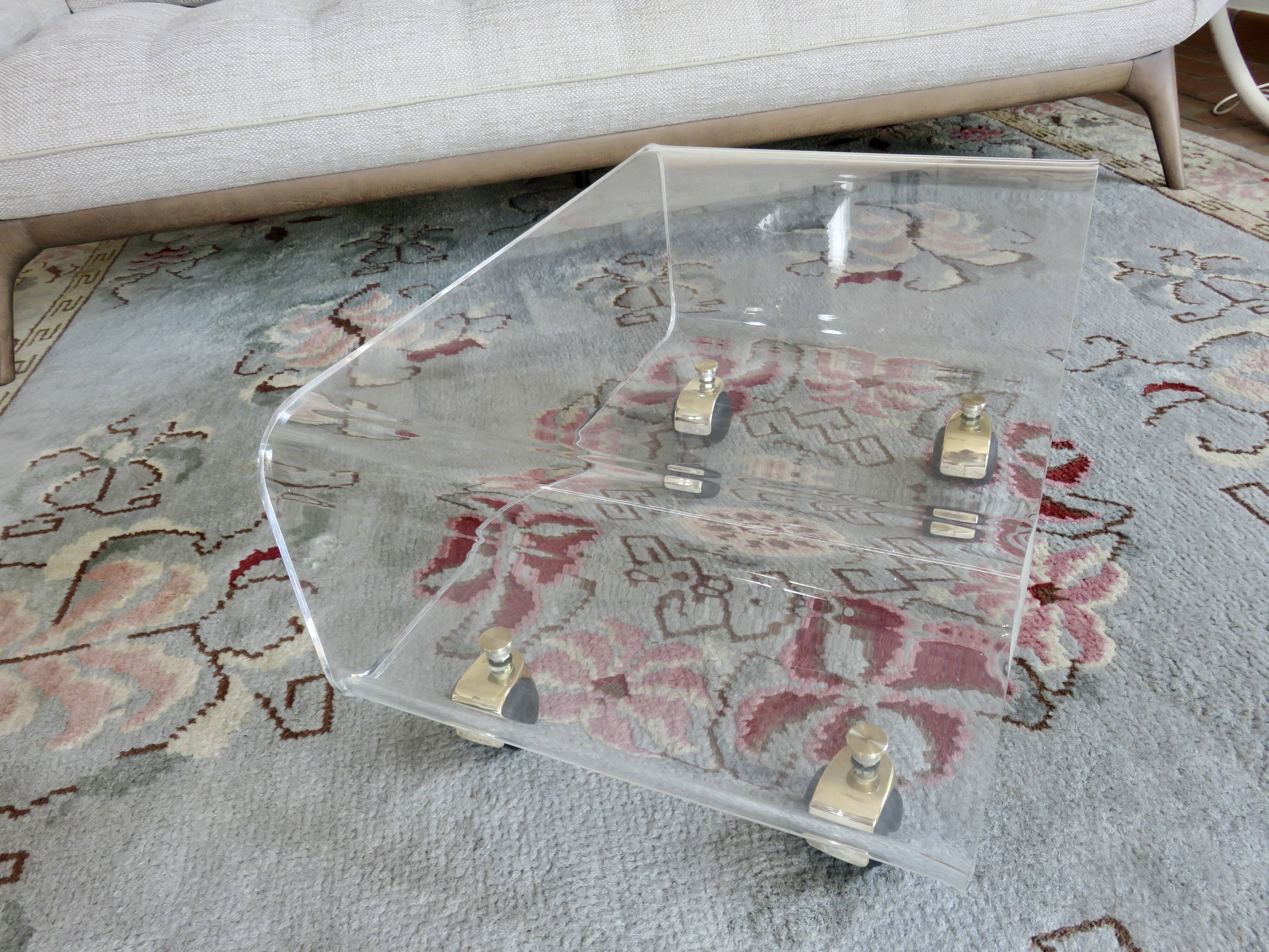 Plexiglas coffee table, David Lange, "The Invisibles of the Marais", 1970