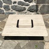 Table basse en travertin sculpturale