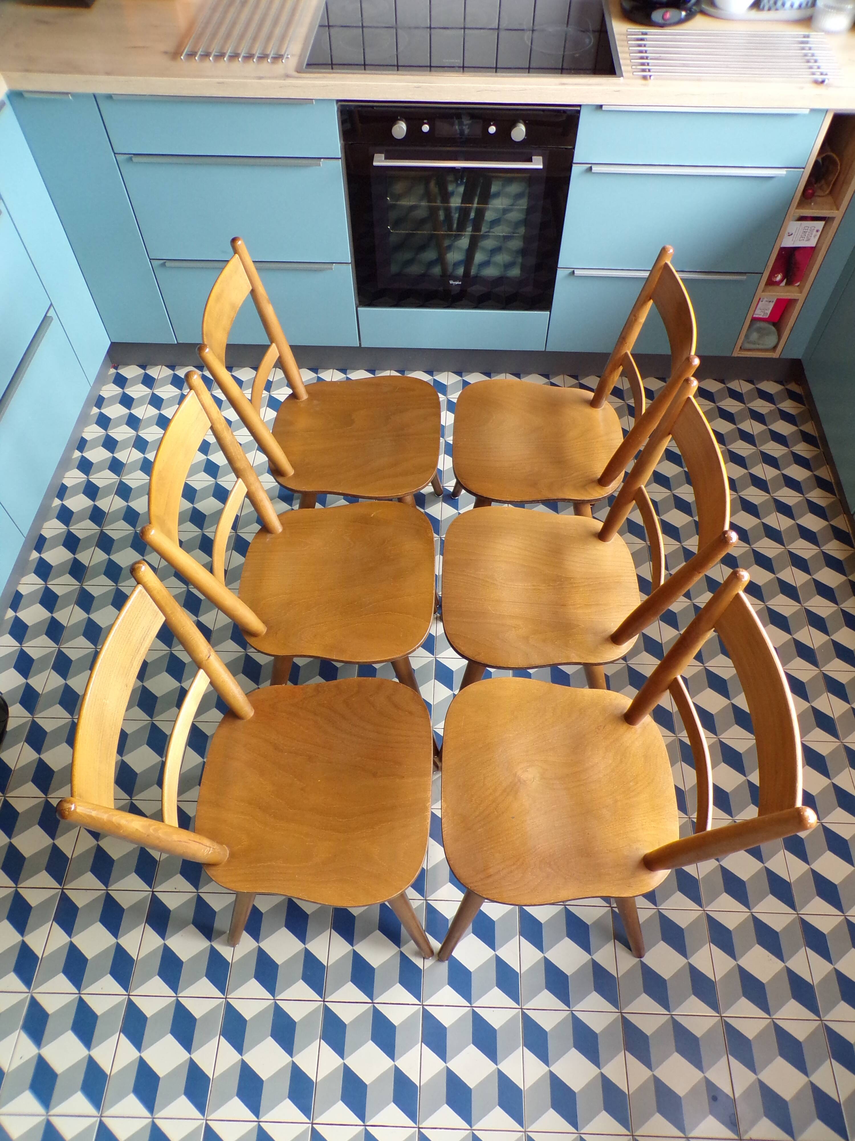 Set 6 chaises de bistrot Tubingen Allemagne