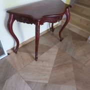 Console with curved legs - mahogany - Louis XV style - carved wood