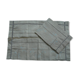 Pair of pillowcases early twentieth century métis ivory with monogram