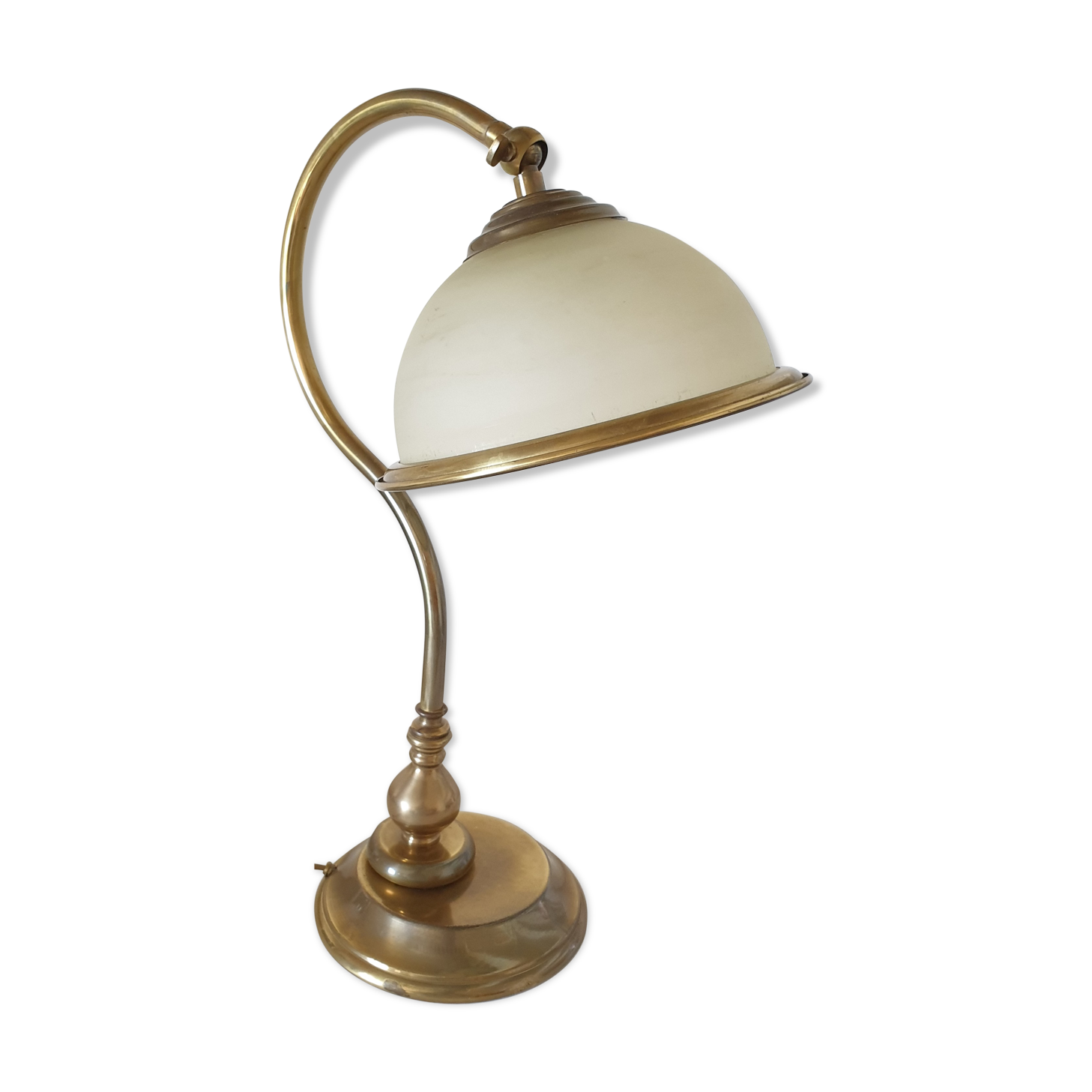 Vintage brass navy-style lamp