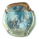 Photo holder frame golden wood lancret patinated