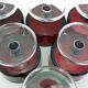 6 ruby red champagne glasses - Cavalier Luminarc France - vintage 70s