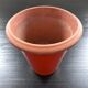 Vintage orange flowerpot