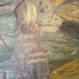 Peinture à l'huile ancienne de petite taille par Nicolai Coster 1901
