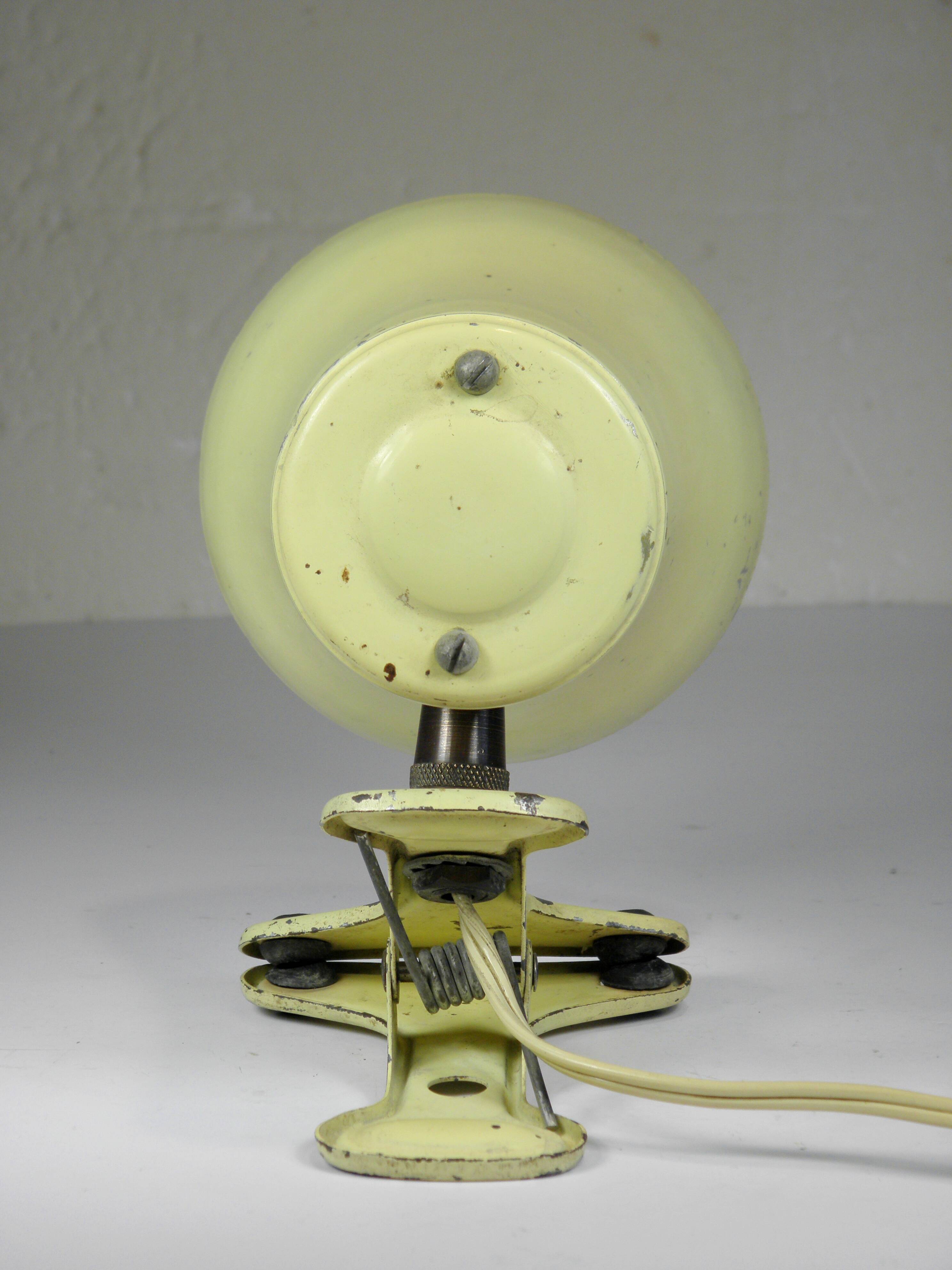 Clamp spotlight 11 cm 1960s