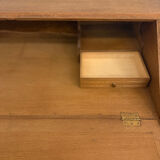 Carved oak secretary