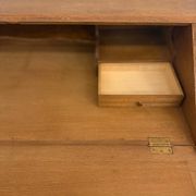 Carved oak secretary