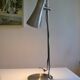 Brushed aluminium and chrome metal desk lamp 70's 1970