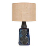 Big "1097" ceramic table lamp by Einar Johansen for Søholm with jute shade, mid-century Danish modern design, 1960s/1970s