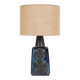 Big "1097" ceramic table lamp by Einar Johansen for Søholm with jute shade, mid-century Danish modern design, 1960s/1970s
