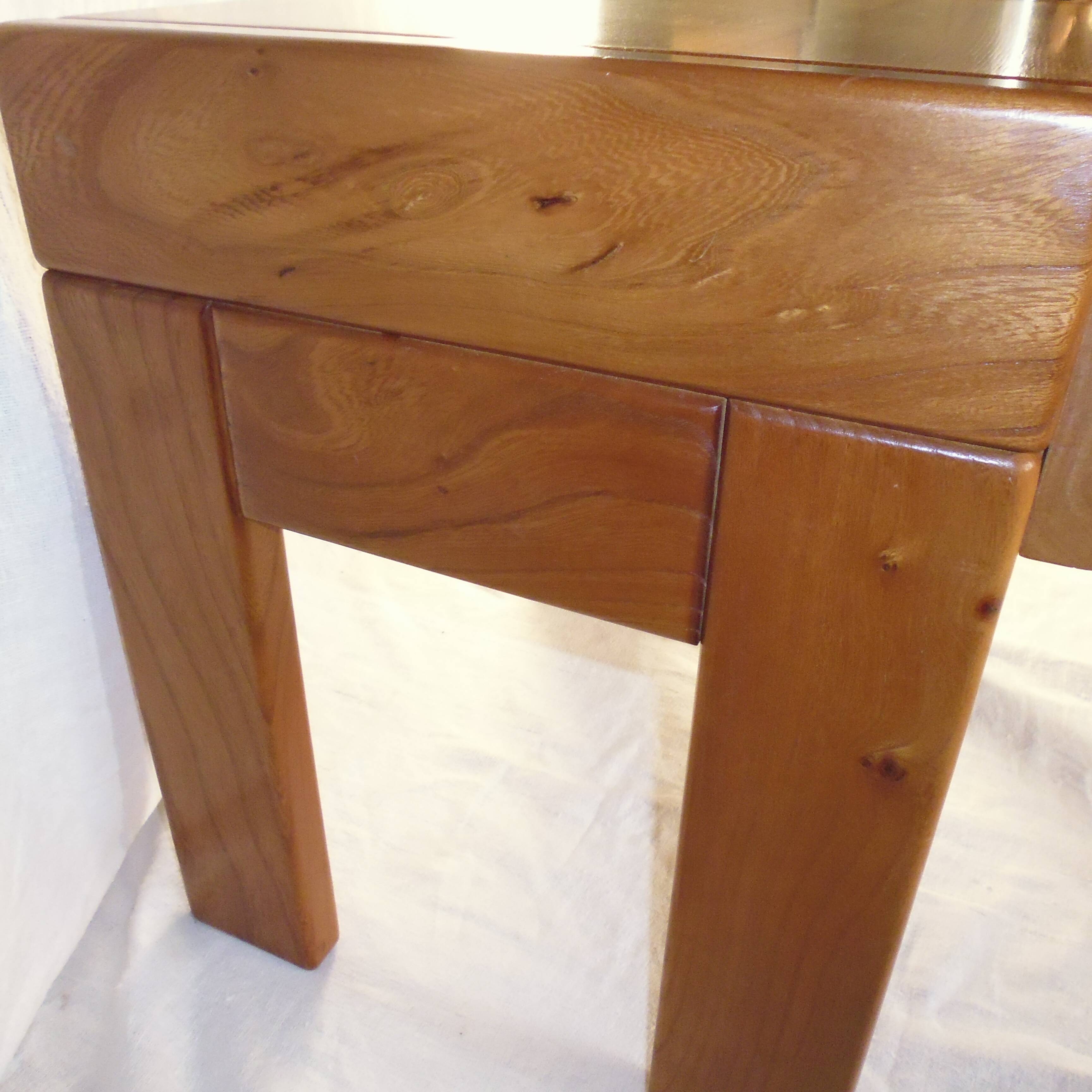 70s quality elm bedside table NF Prestige