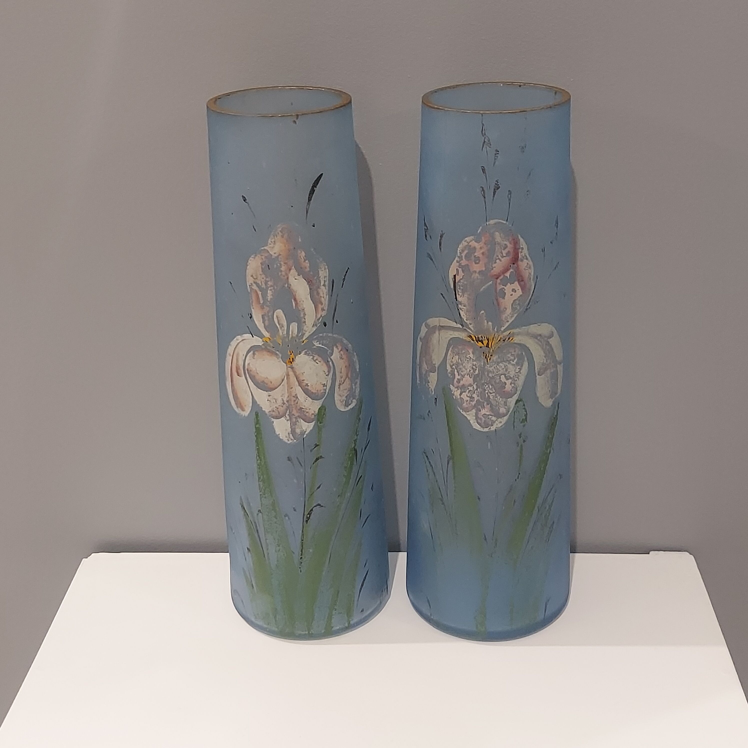 Paire de vases verre Art déco années 1930