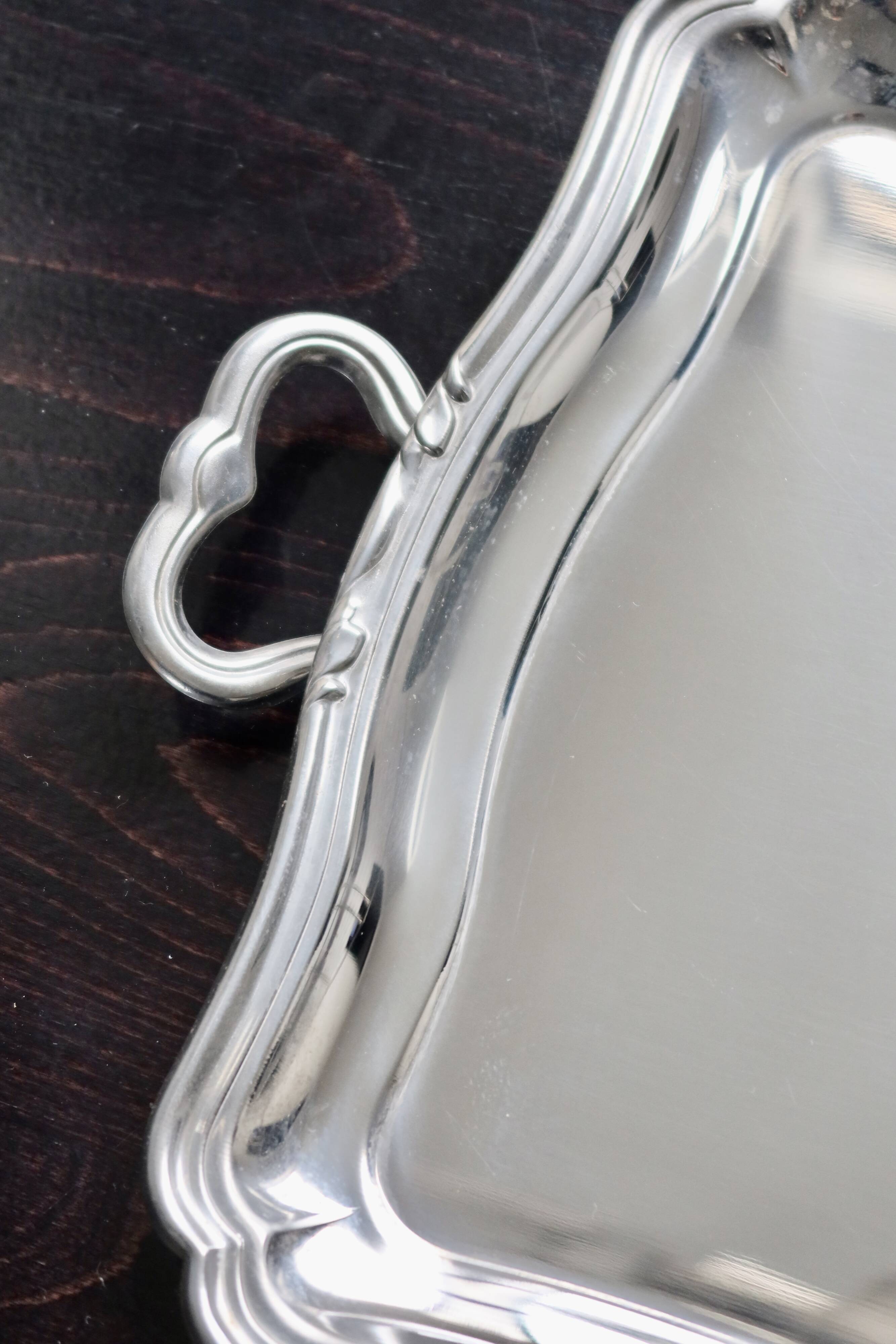 Vintage silver-plated service tray by Guy Degrenne