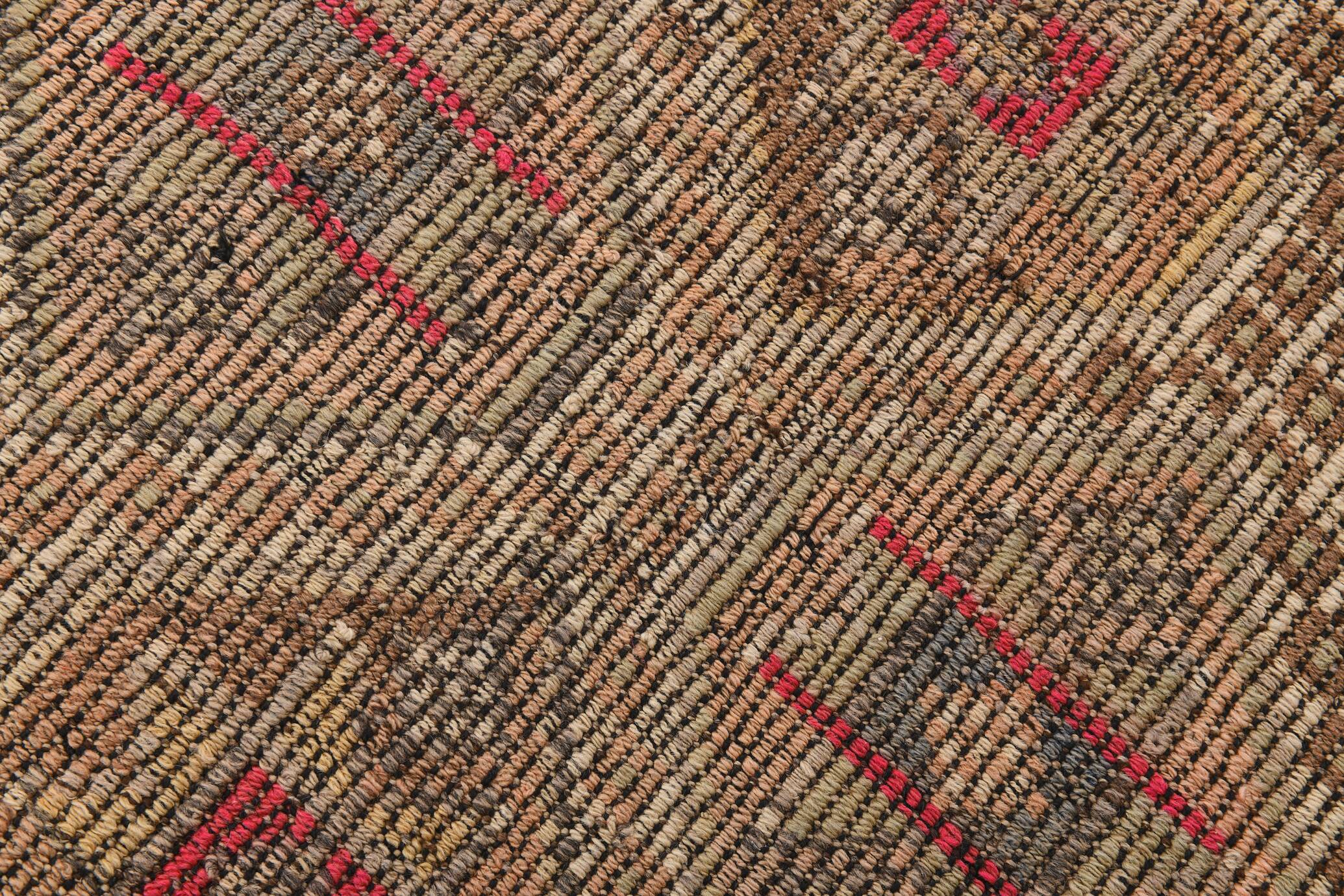 Rug For Hallway Red & Brown Kilim Runner Rug, 92x280Cm