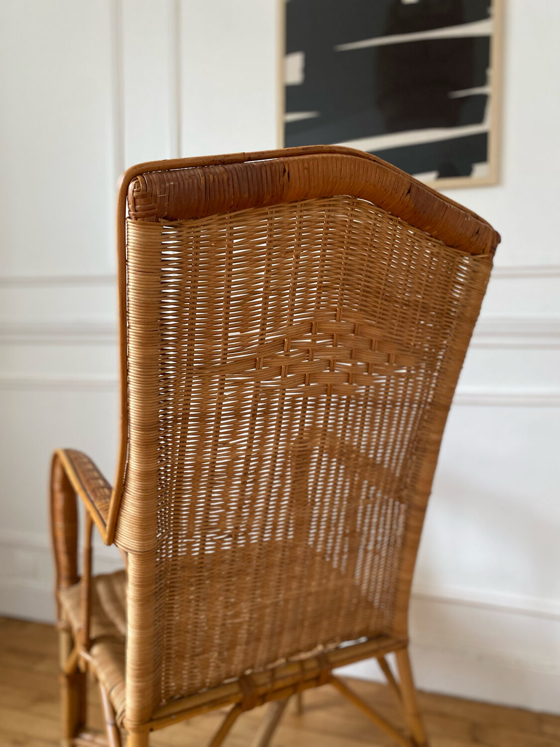 Fauteuil confortable rotin | Atelier du petit parc