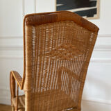 Fauteuil rotin adulte vintage