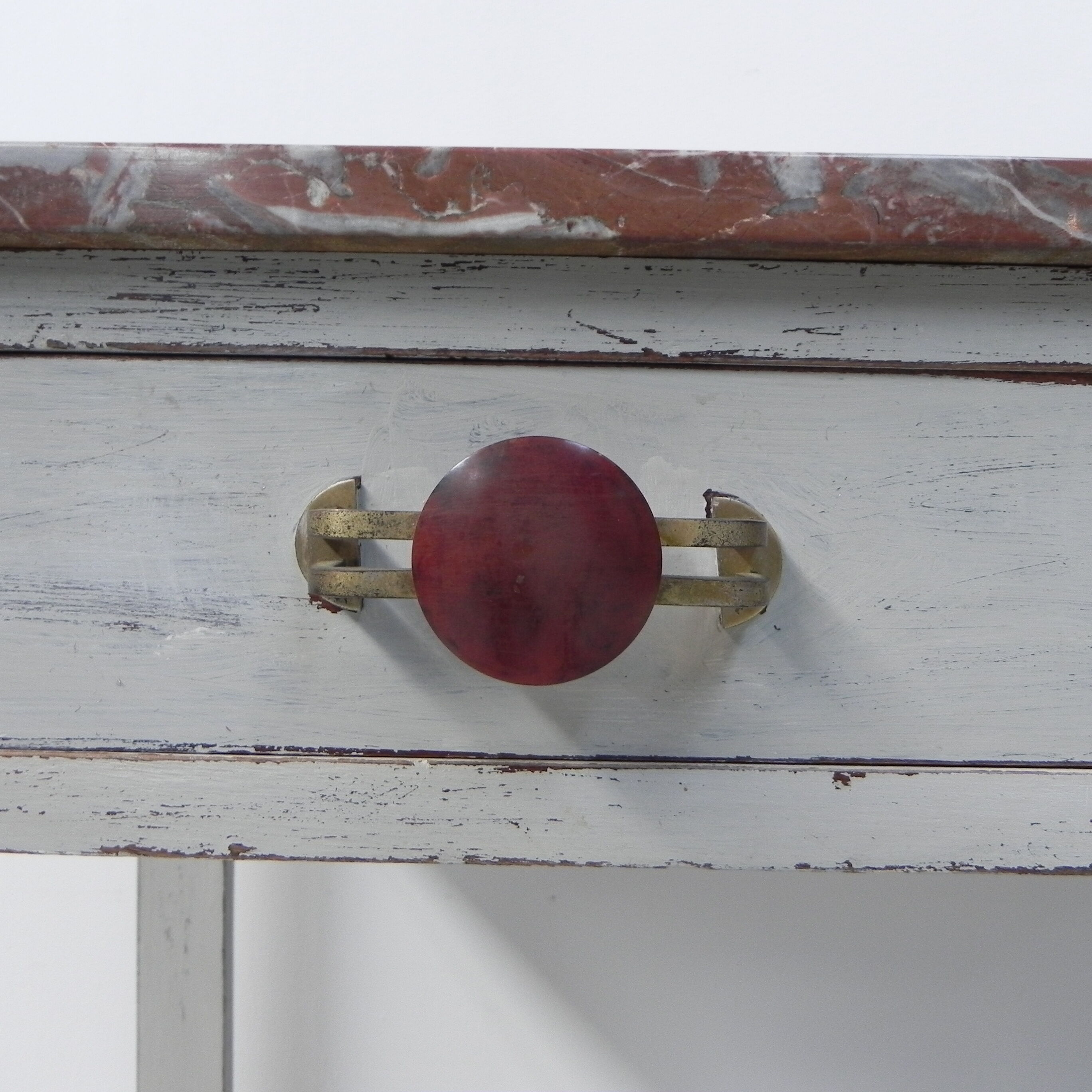 Art Deco table with 2 drawers and mirror, side table