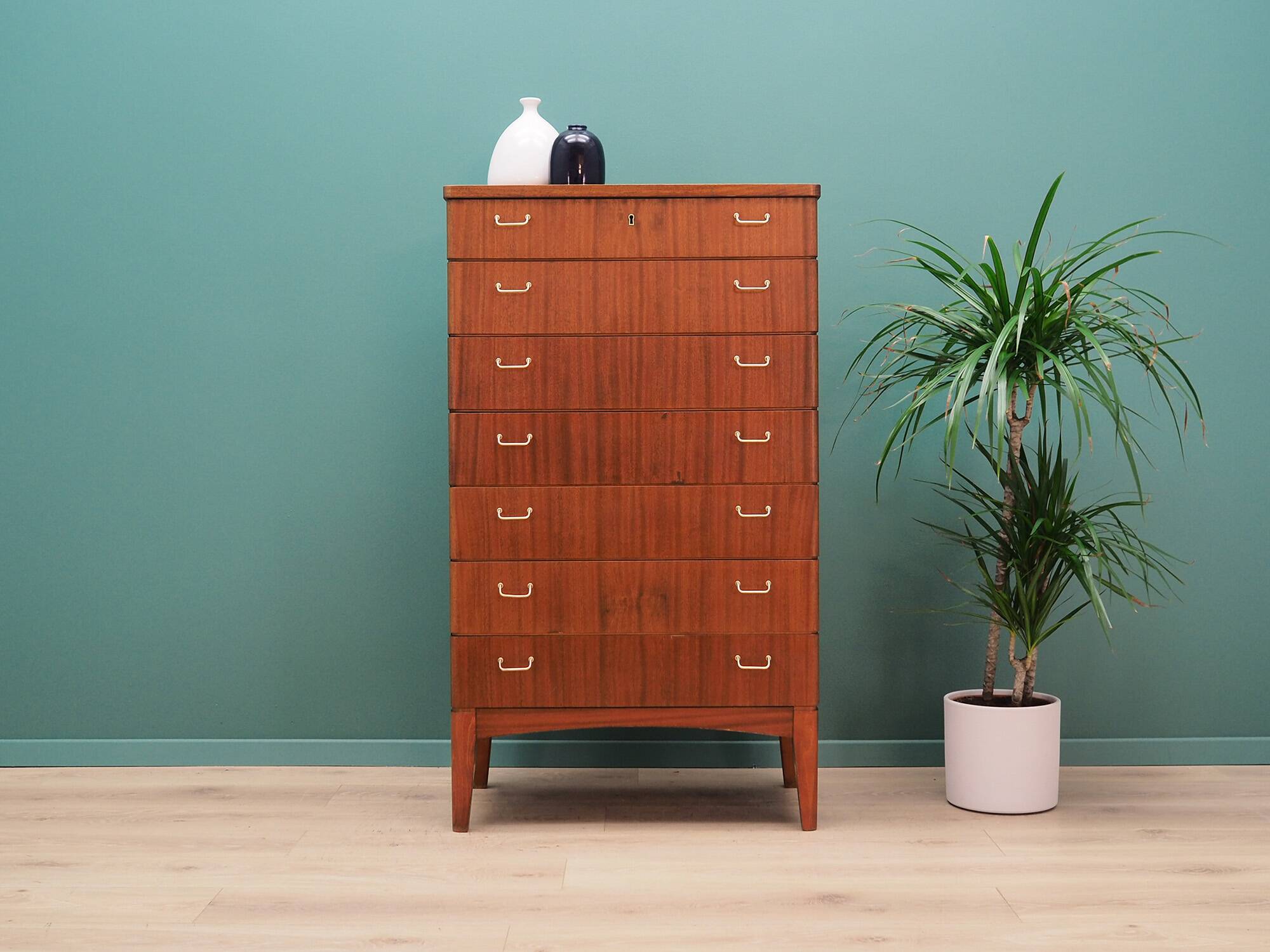 Mahogany chest of drawers, Scandinavian design, 1970s, production: Denmark