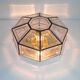 30x17cm glashütte limburg wall ceiling lamp model 2813, geometric shape
