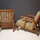 Paire de fauteuils des années 50, Tchécoslovaquie, vers les années 1940.