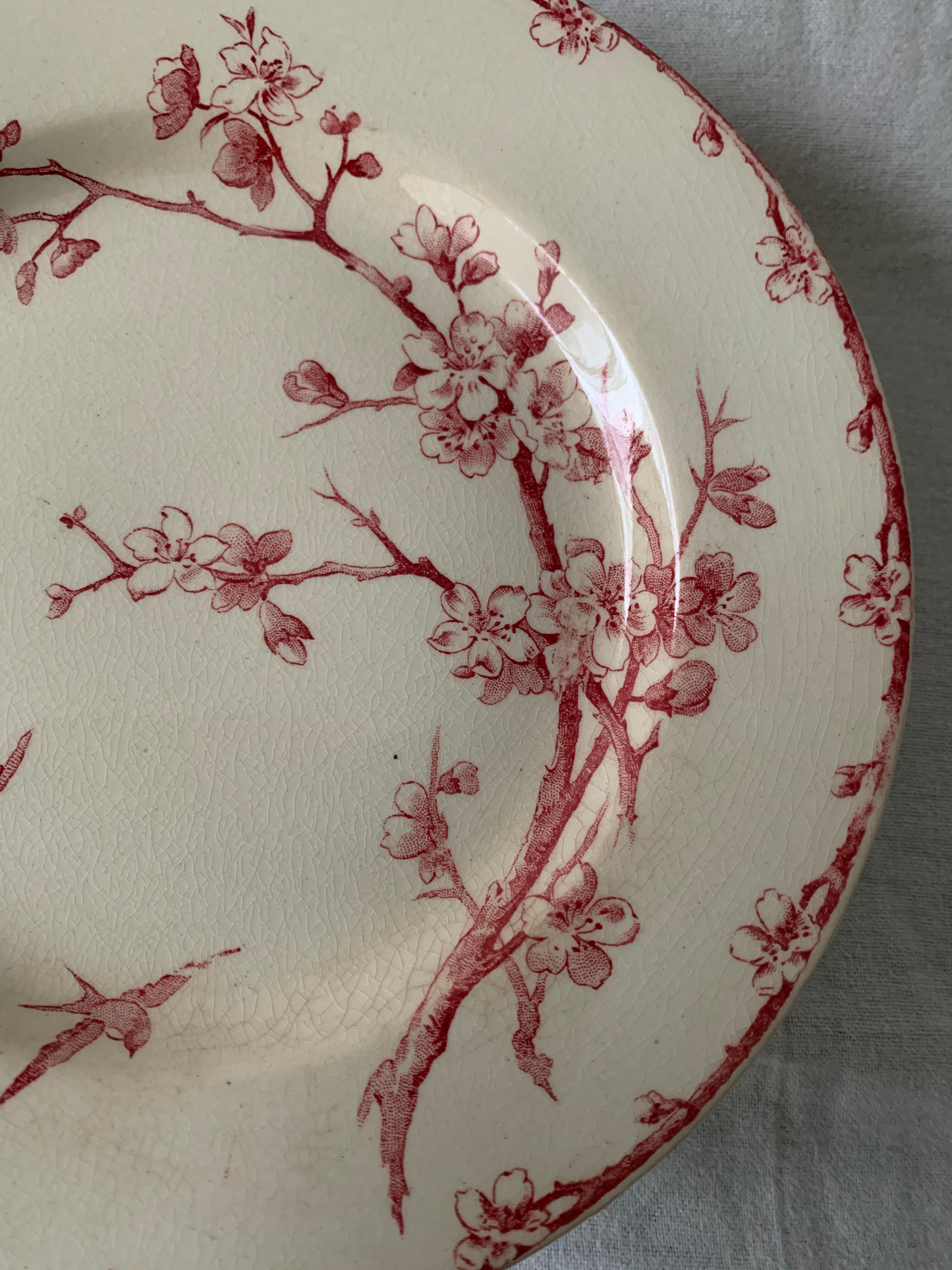 3 red compotiers Gien Iron Land The 20th century Martinets