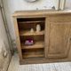 Large row of solid oak loom sliding doors