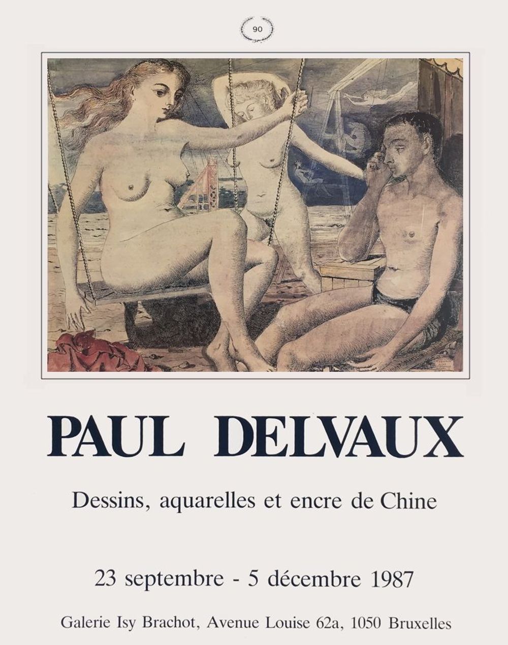 Paul Delvaux poster 1987