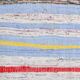 Tapis Kilim à rayures bleu clair 4x6, 117x177 cm