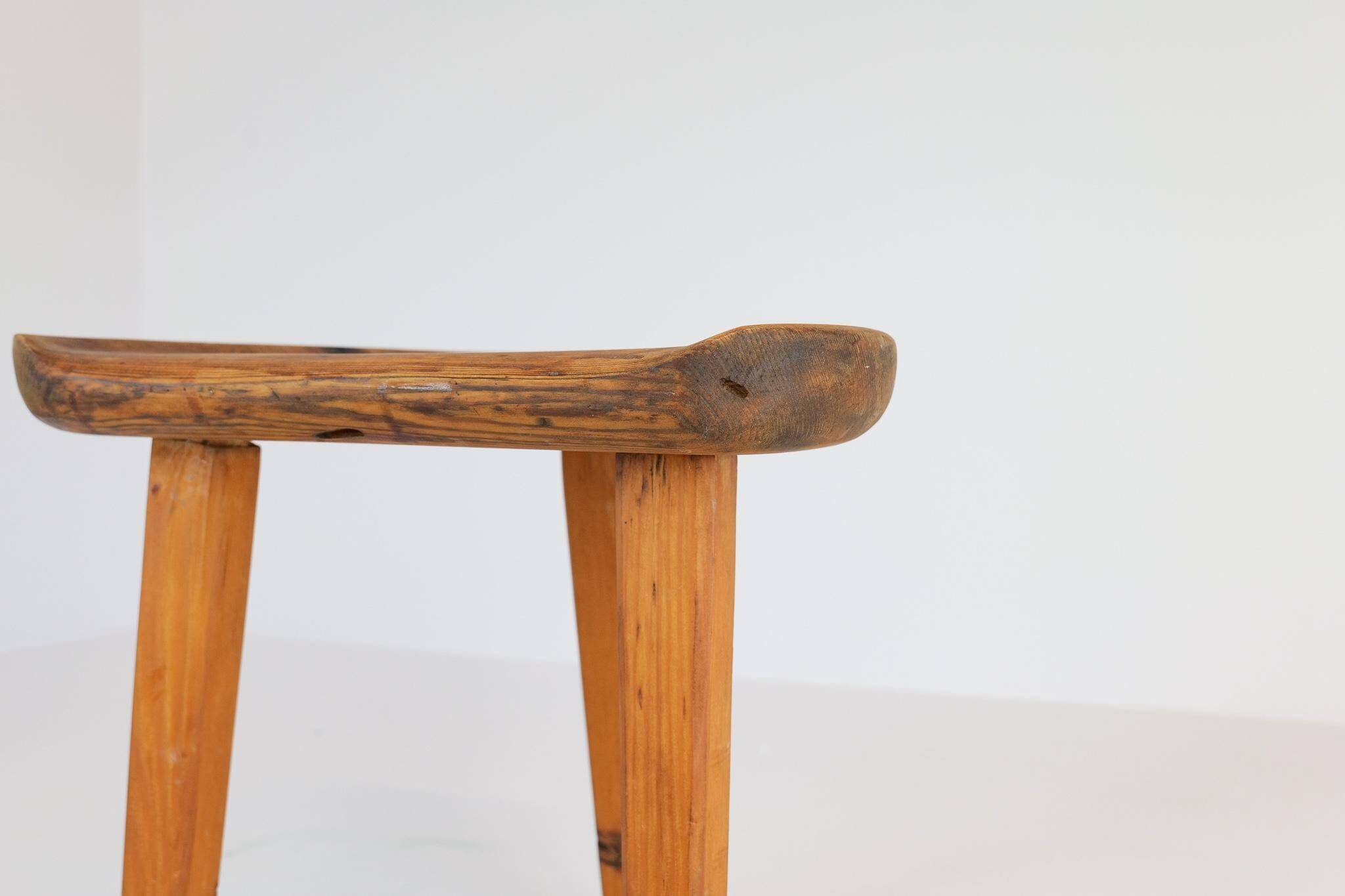 Swedish pine stool, 1960s