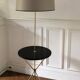 Vintage tripod side table lamp in brass from 1950 - 1960.